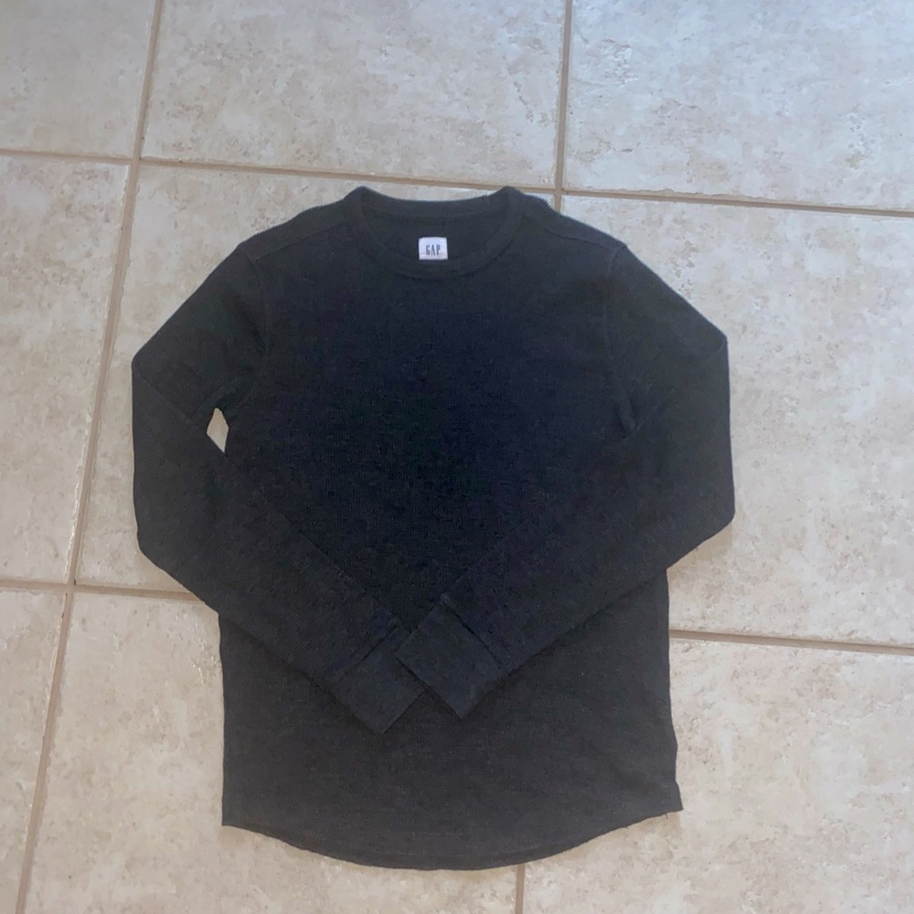 Boys thermal charcoal grey long sleeve